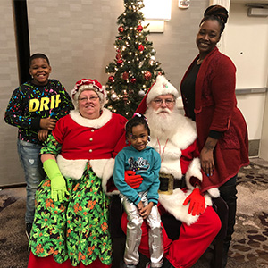 Family at Holiday Toys Event